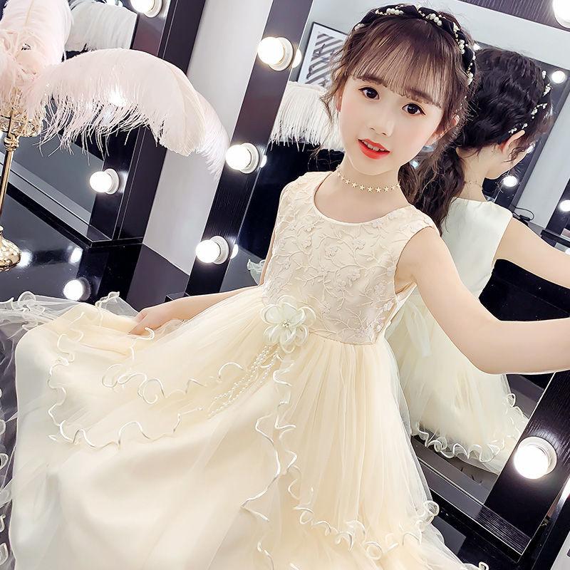 SHUANGYAN Cô gái mùa hè đầm 2023 trẻ em tây mùa hè đầm công chúa váy cô gái mùa hè đầm