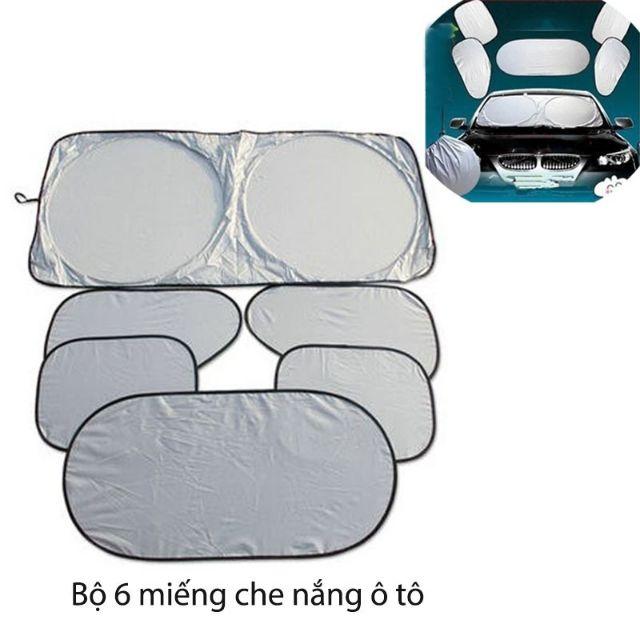 Bộ 6 tấm che nắng trên ô tô có túi đựng