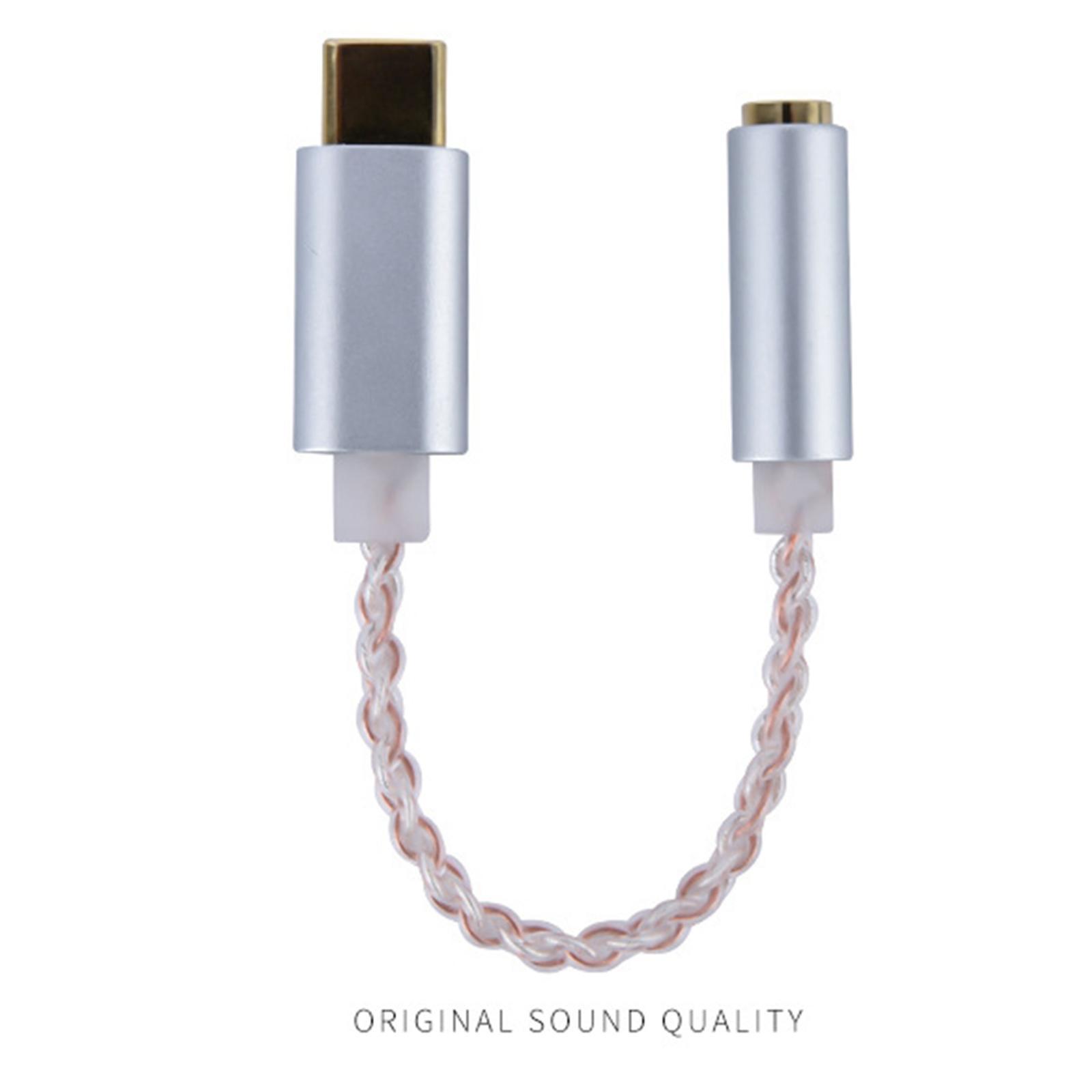 USB C to 3.5mm Audio Adapter Headphone Jack Cable Adapter for Phones