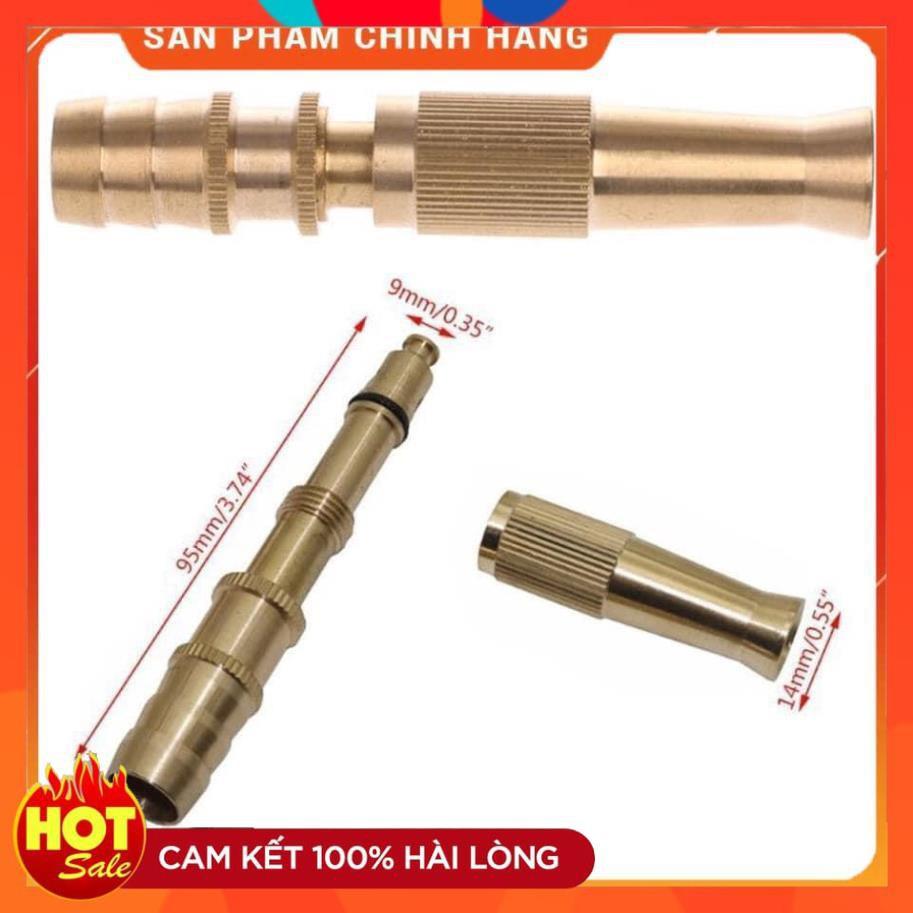 Đầu vòi xịt tăng áp mini Đầu vòi tăng áp đa năng bằng đồng tưới cây rửa xe cực mạnh 206587 tặng đai