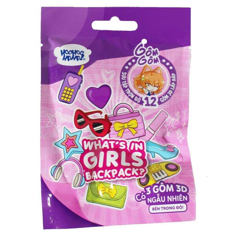 Gôm 3D Lắp Ráp Học Viện Alpha - HooHooHaha Gomgom 3D Eraser - What’S In Girls Backpack - A-VP31070 (Mẫu Sản Phẩm Bên Trong Là Ngẫu Nhiên)