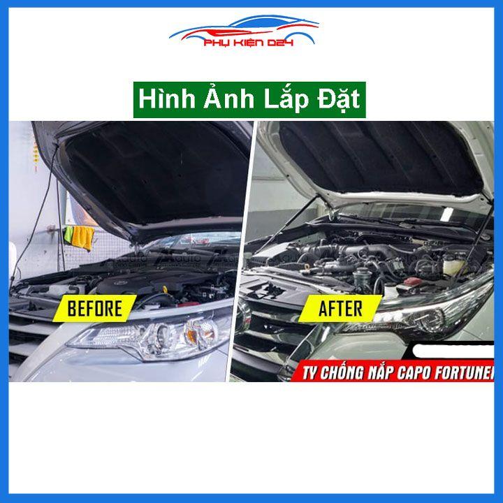 Ty thủy lực chống nắp capo Hilux Revo 2016-2017-2018-2019-2021 tự động kèm phụ kiện lắp