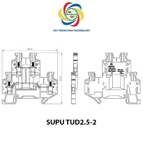 Cầu đấu hai tầng bắt vít SUPU TUD2.5-2
