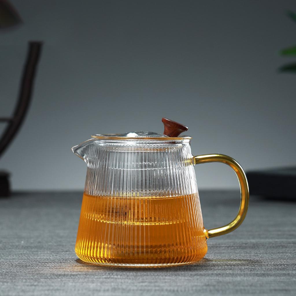 Clear Glass Tea Pot Stovetop Blooming Loose Leaf Tea Pot Tea Kettle 500ML