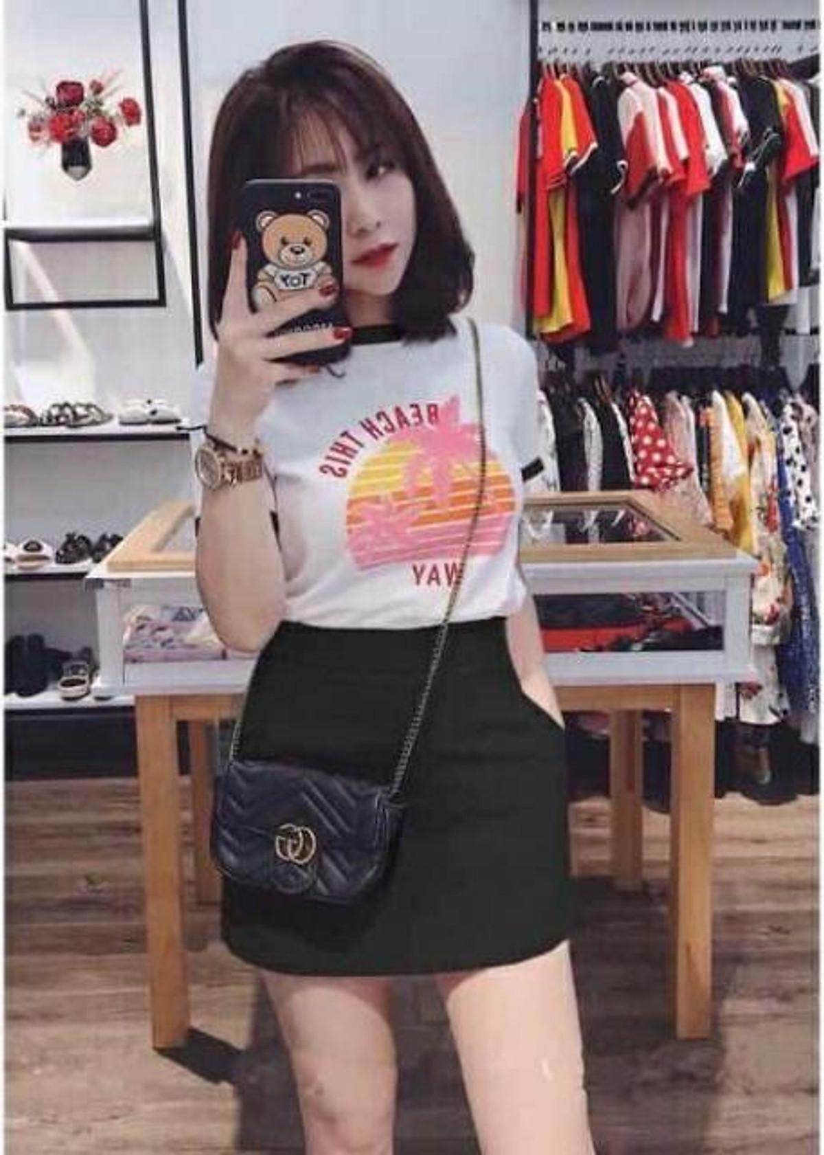 CHÂN VÁY UMI ĐEN DÁNG NGẮN