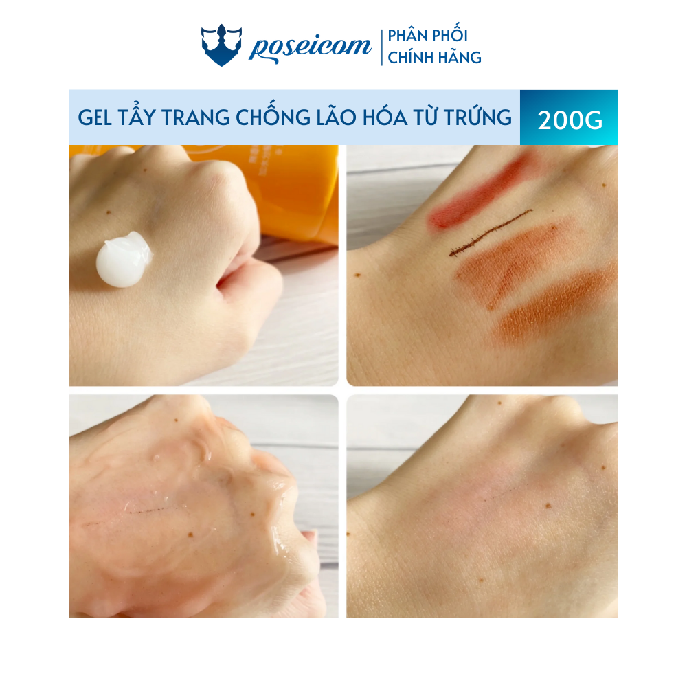 Cocoegg Wrinkle Cleamsing Gel A 200g- Gel Tẩy Trang Chống Lão Hóa từ vỏ trứng