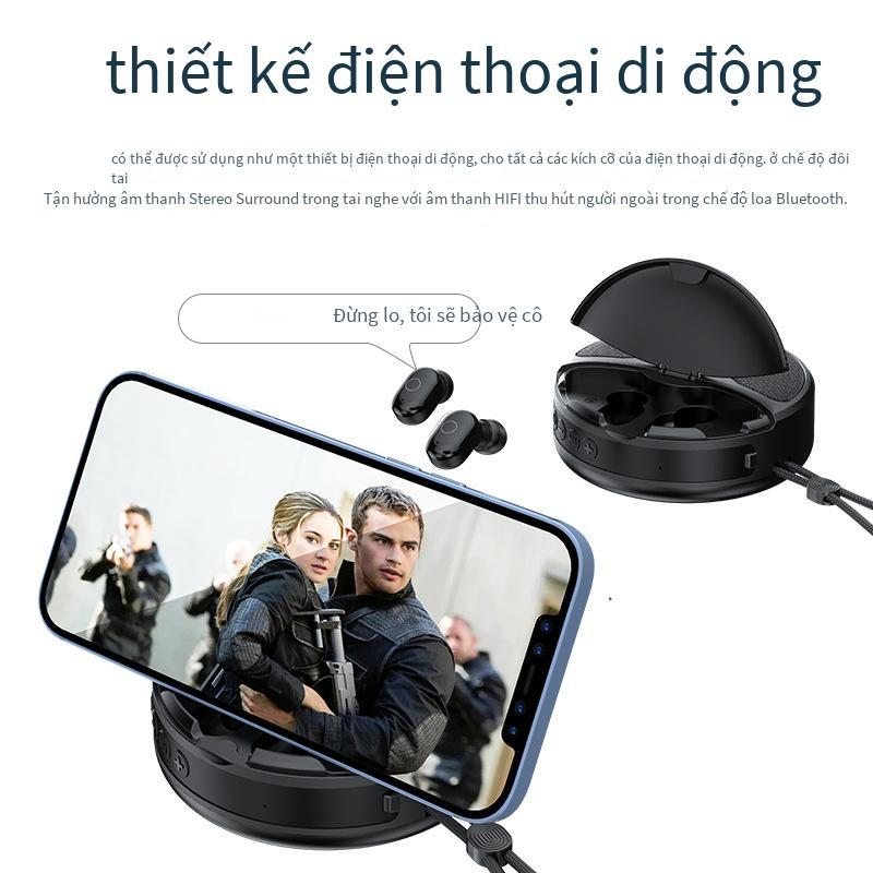 Loa bluetooth kiểu mới nhất Tai nghe TWS quà tặng hai trong một thẻ cắm tai nghe trong tai Âm thanh nổi FM