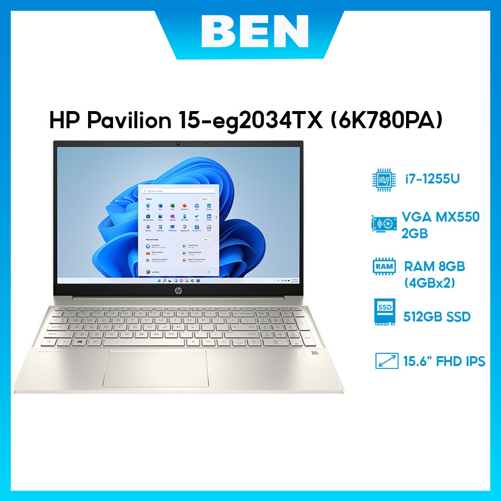 Laptop HP Pavilion 15-eg2034TX 6K780PA - Hàng Chính Hãng