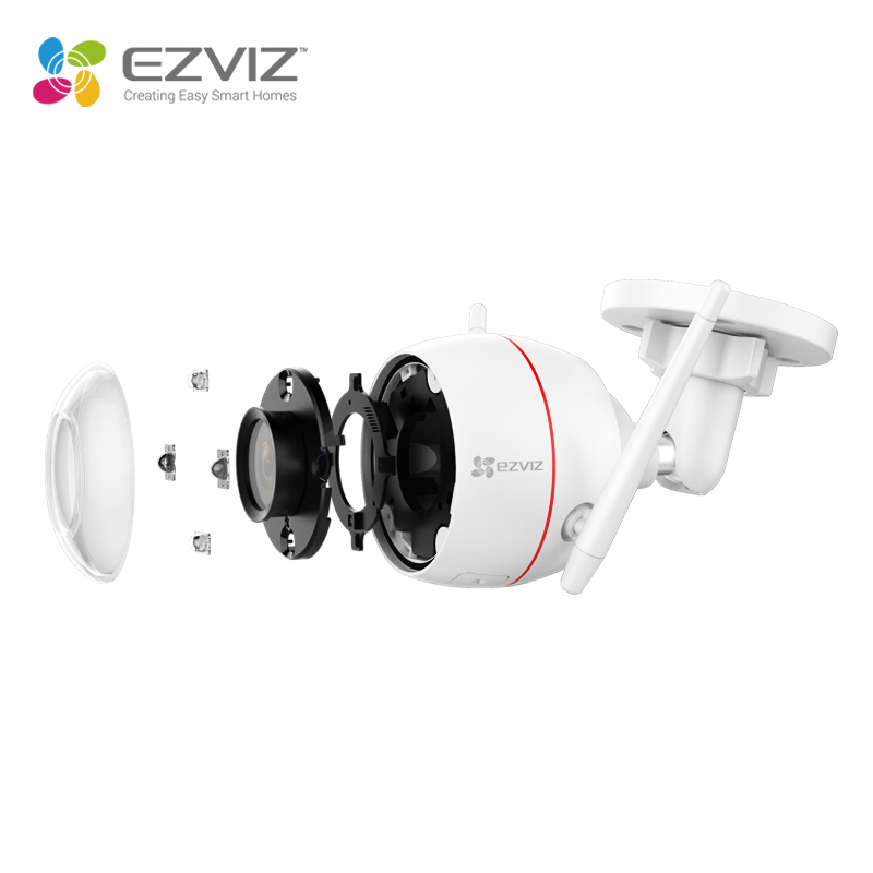 Camera EZVIZ C3W PRO 2MP &amp; 4MP, WI-FI Không Dây, IP67 Ngoài Trời, Ghi Hình Màu Ban Đêm, Âm Thanh 2 Chiều, Đèn và Còi Báo Động, Tích Hợp AI--Hàng Chính Hãng