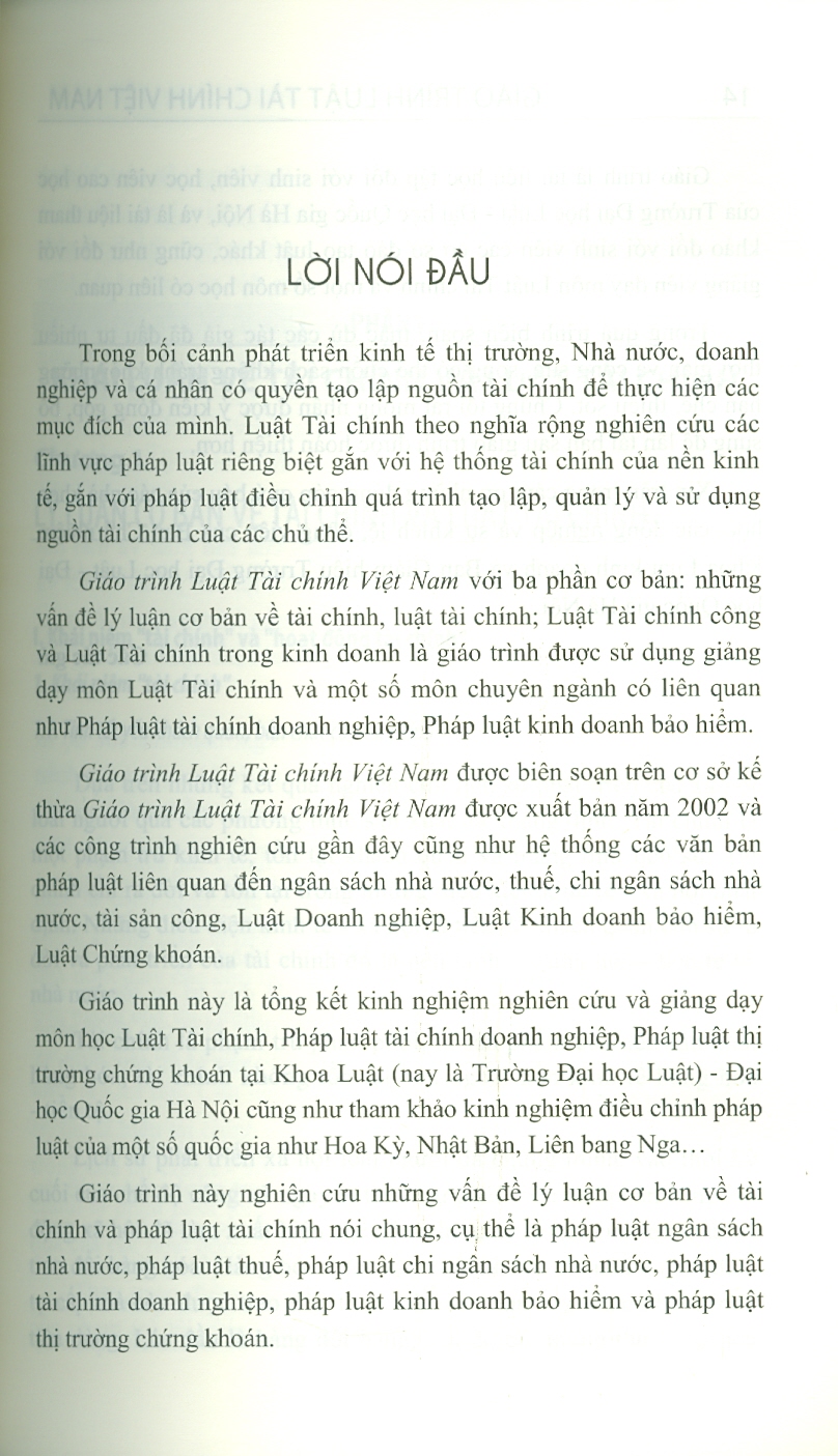 Giáo Trình Luật Tài Chính Việt Nam