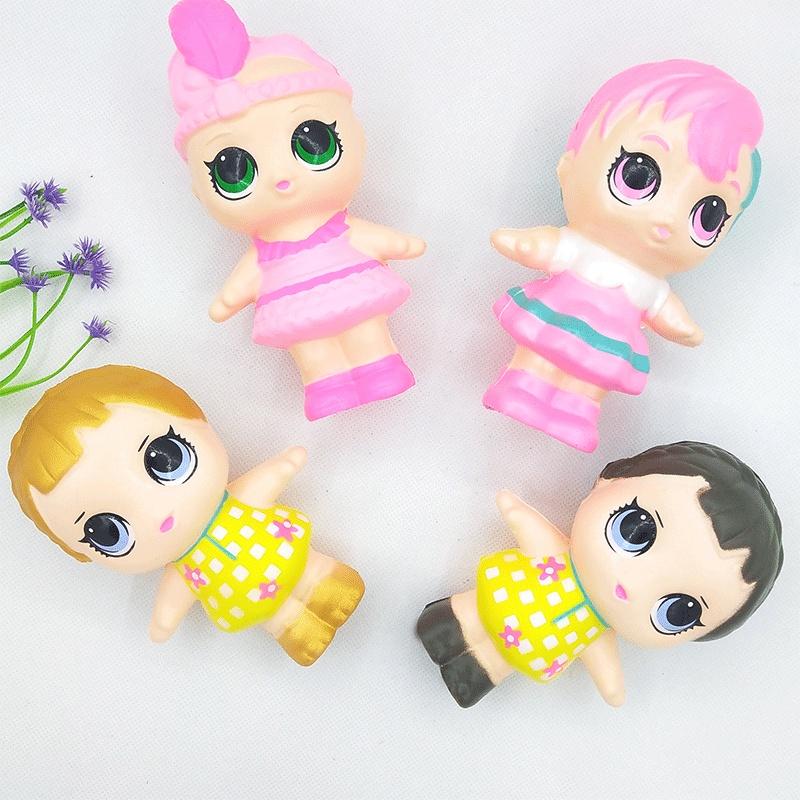 Squishy Lớn JUMBO Hình cô bé cậu bé Đồ Chơi Xốp Giảm Stress Hình mềm mịn dễ Thương đàn hồi Cho