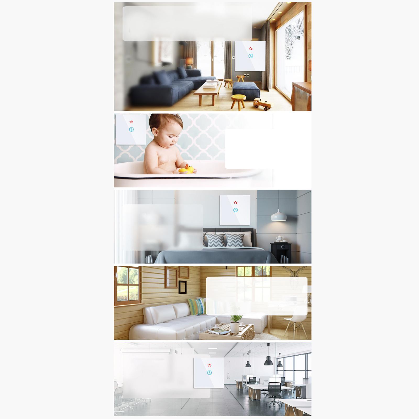 433MHz Wireless Touch Switch Voice Control Wiring-Free Free Sticker Wall Light