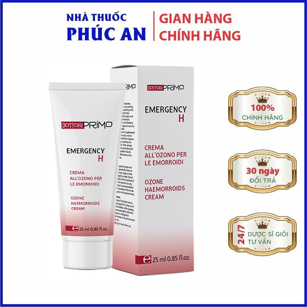 Kem bôi trĩ DottorPrimo Emergency H 25ml - tặng bao ngón tay bôi kem