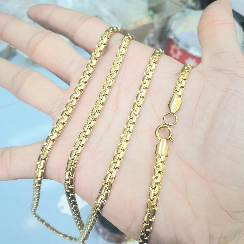 Dùng tắm rửa- Không đen) Dây Kiểu Mảnh Dập Bản 5MM Titanium Cao Cấp- Dùng lâu dài tắm rửa thoải mái không kiêng nước