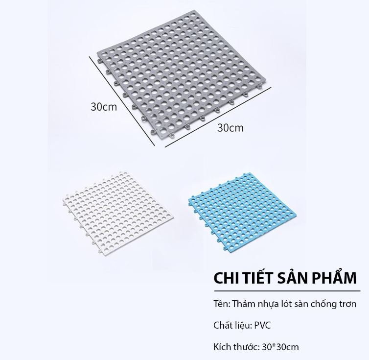 Thảm ghép  nhà tắm, vệ sinh, bếp.( giá của 1 tấm 30x30cm)