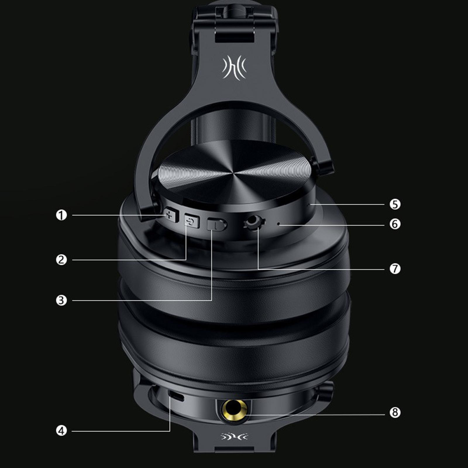 A70 Over-Ear DJ Bluetooth Headphone Headsets for Studio Monitoring Black
