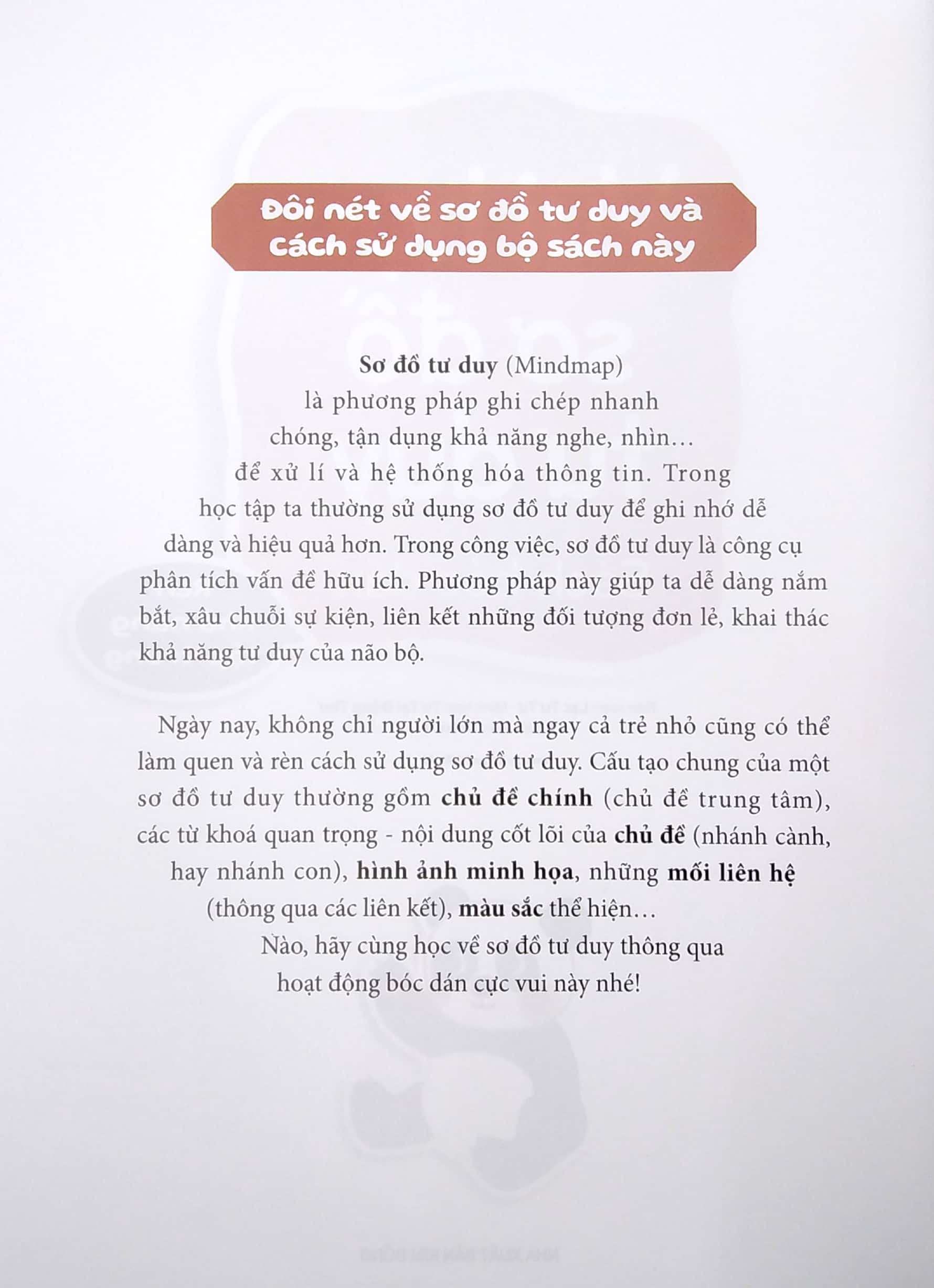 Vui Học Sơ Đồ Tư Duy: Sách Bóc Dán - Tăng Cường Khả Năng Quan Sát