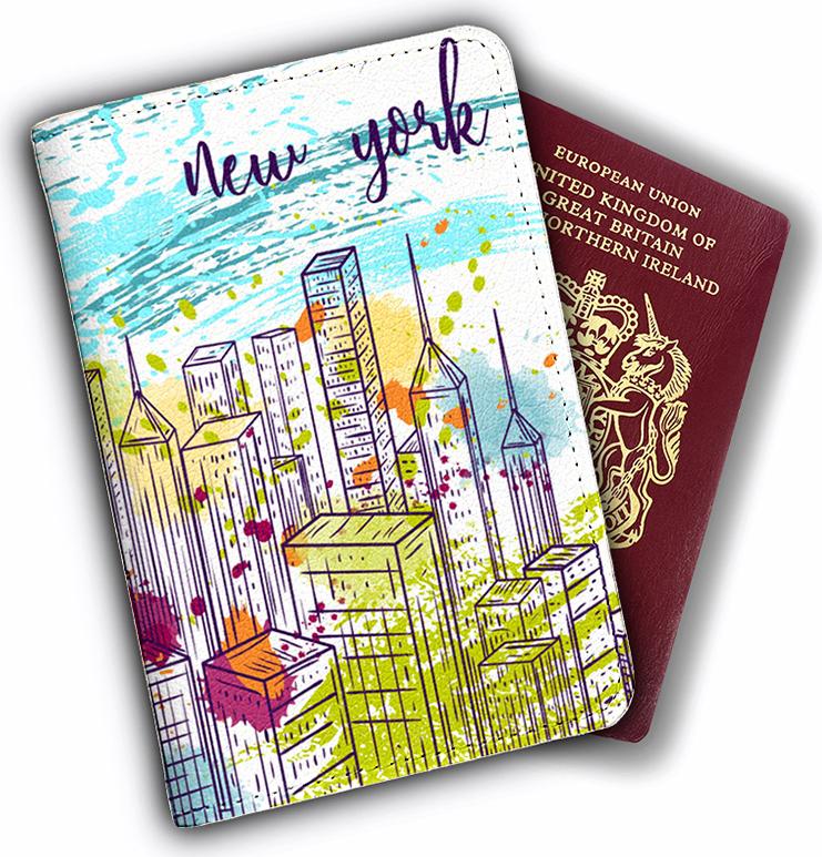 Ví Passport Du Lịch NEW YORK - Bao Da Hộ Chiếu Và Thẻ Phụ Kiện Thời Trang - Thiết Kế Tiện Lợi - Độc Đáo - Passport Cover Holder - PPT168