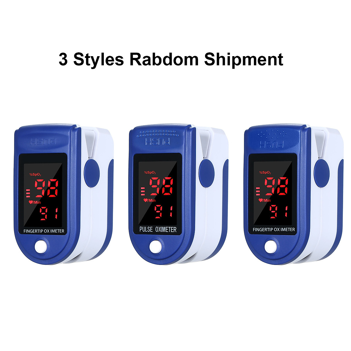 Máy đo nồng độ oxy, SpO2, nhịp tim, độ bão hòa bằng xung đầu ngón tay với màn hình LED Fingertip Clip Pulse Oximeter L-ED Display Mini SpO2 Monitor Oxygen