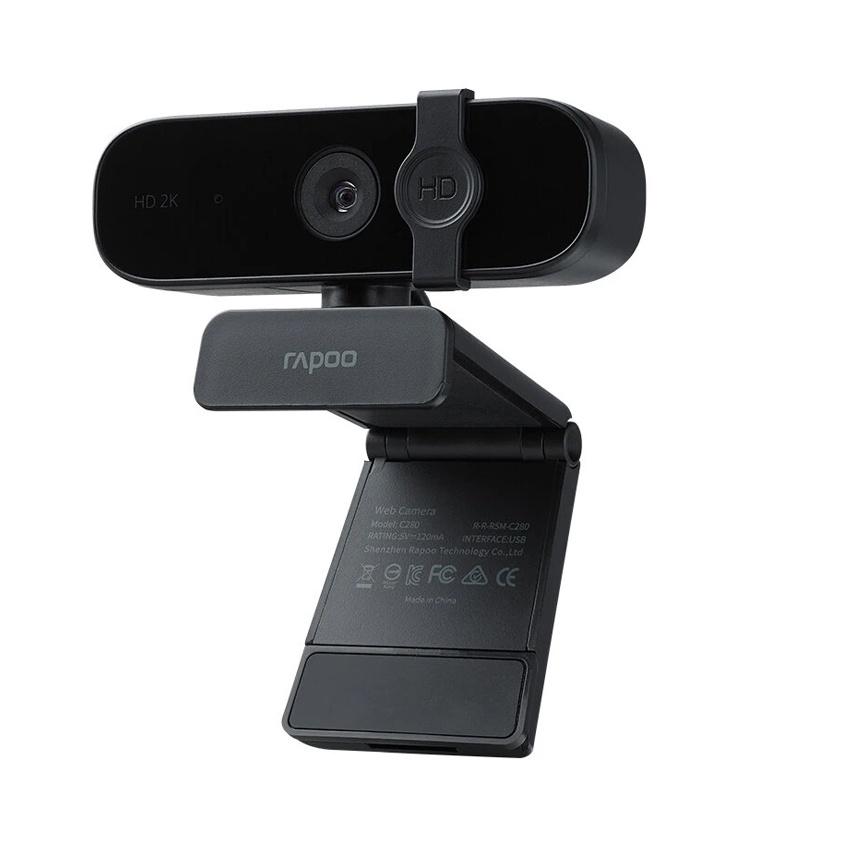 Webcam Rapoo C280 UHD 1440p học online, livestream, - Hàng Chính Hãng