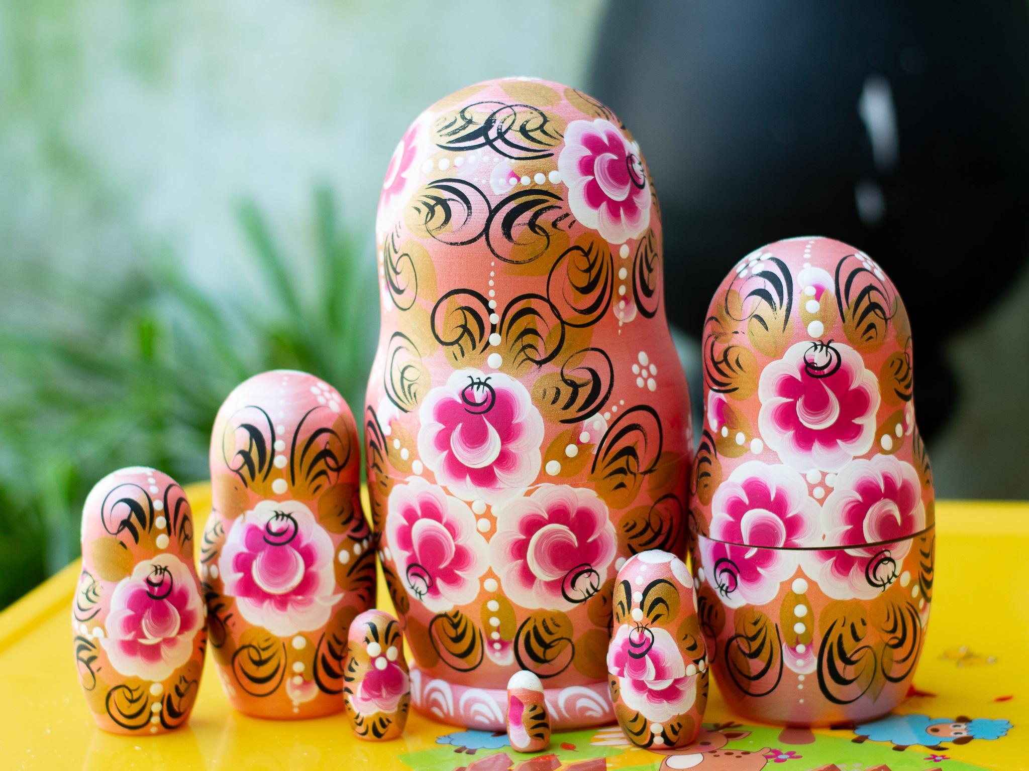 (RẤT ĐẸP VÀ ĐỘC ĐÁO) BỘ BÚP BÊ NGA MATRYOSHKA 7 LỚP 21CM &quot;PHONG CẢNH MÙA ĐÔNG&quot; QUÀ LƯU NIỆM NGA CỰC ĐẸP