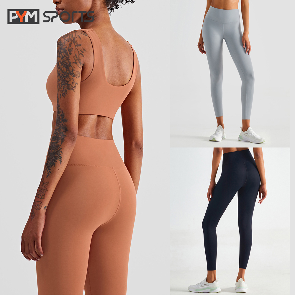 Quần dài legging trơn vải CD Lulu công nghệ đám mây tập Yoga - Gym PYMSPORT - PYML044 nâng mông, lưng cạp cao