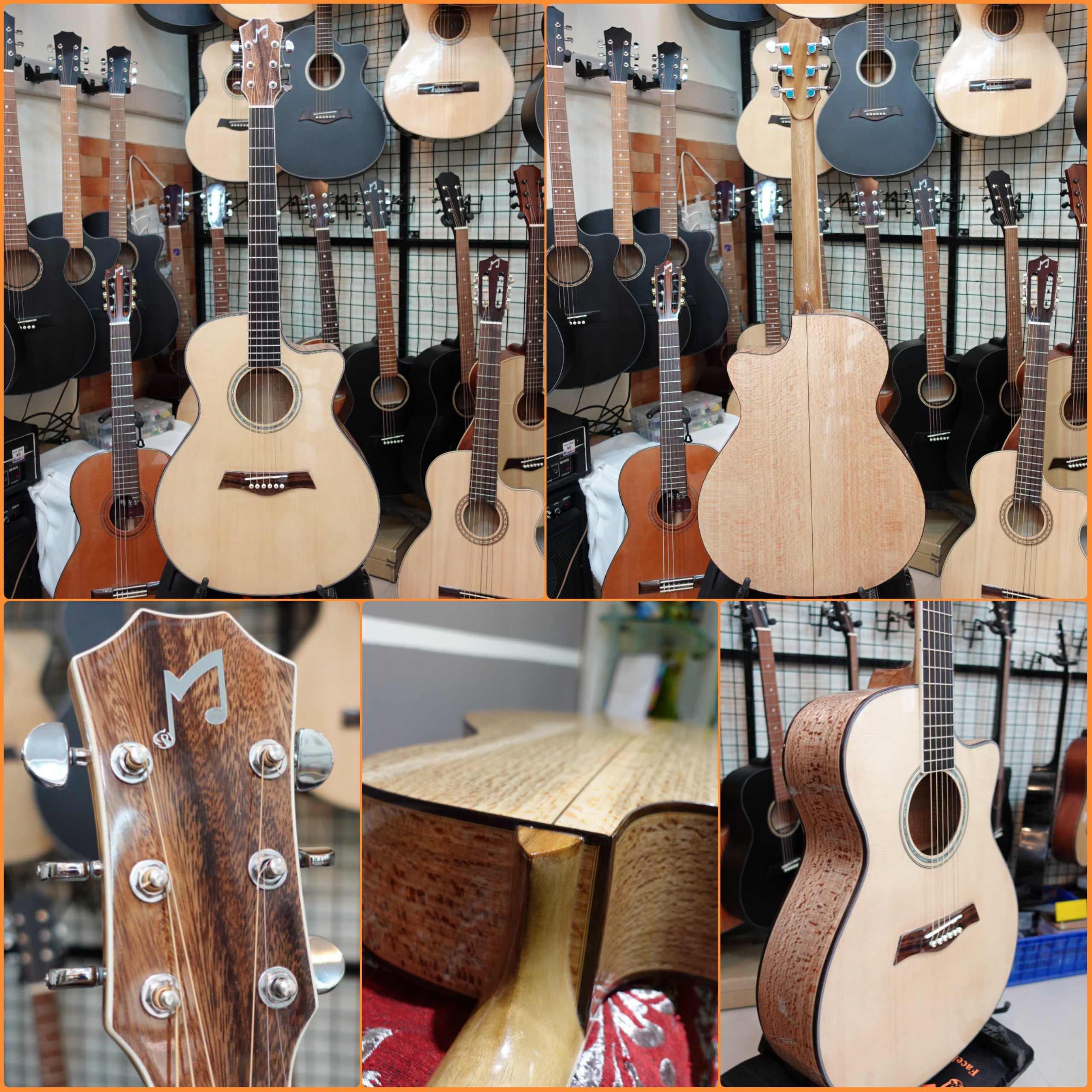 Đàn Acoustic Guitar Gỗ Sồi Pháp Nhập Khẩu I Hàng cao cấp Âm Thanh Vang bấm nhẹ tay Hàng việt nam