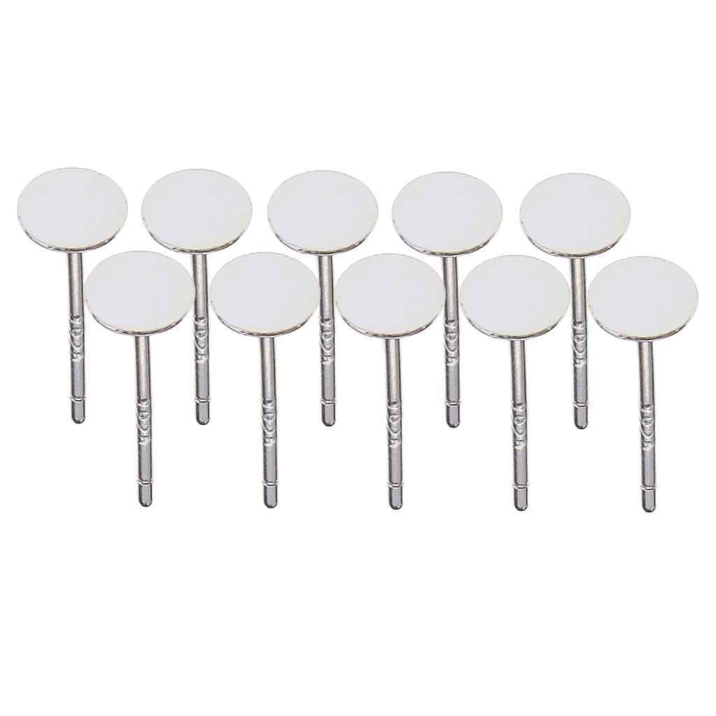 Sliver Earrings Posts Flat Pad Blank Ear Stud Pin for Earring Making Findings 10 mm Pack of 5 Paris