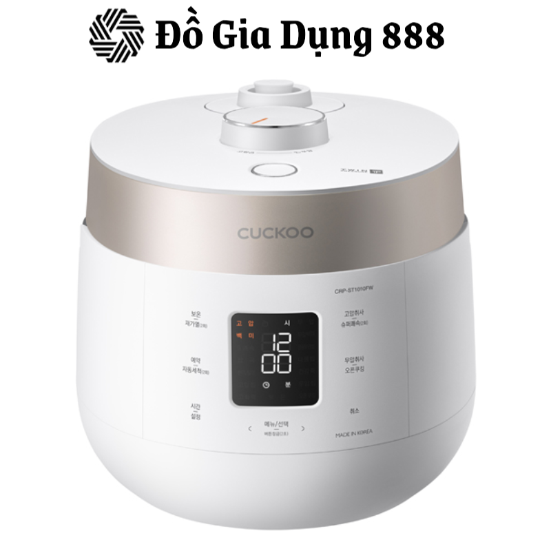 Nồi Cơm Điện Cao Tần IH Cuckoo CRP-LHTR0610FW/FB, Nồi Cơm Điện 1.08L, Điều Khiển Bằng Giọng Nói, Nhập Khẩu Hàn Quốc