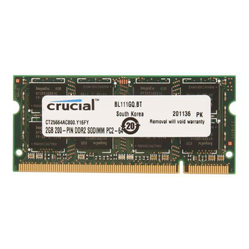 Ram Laptop Crucial 2GB DDR2 bus 800MHz PC 6400 - Hàng chính hãng