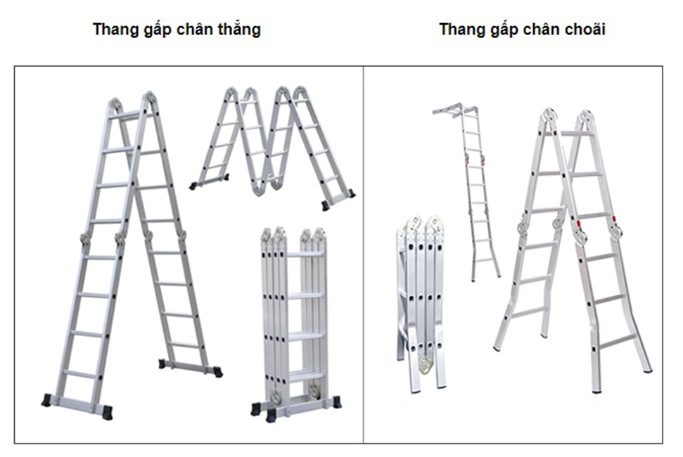 Thang nhôm gấp 4 khúc NIK44A &amp; NIK44