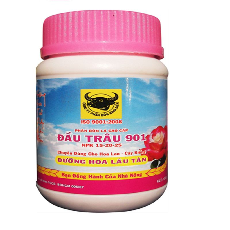 Phân bón đầu trâu MK 901 NPK chuyên cho Lan và hoa kiểng giúp ra nhiều hoa đẹp lâu tàn