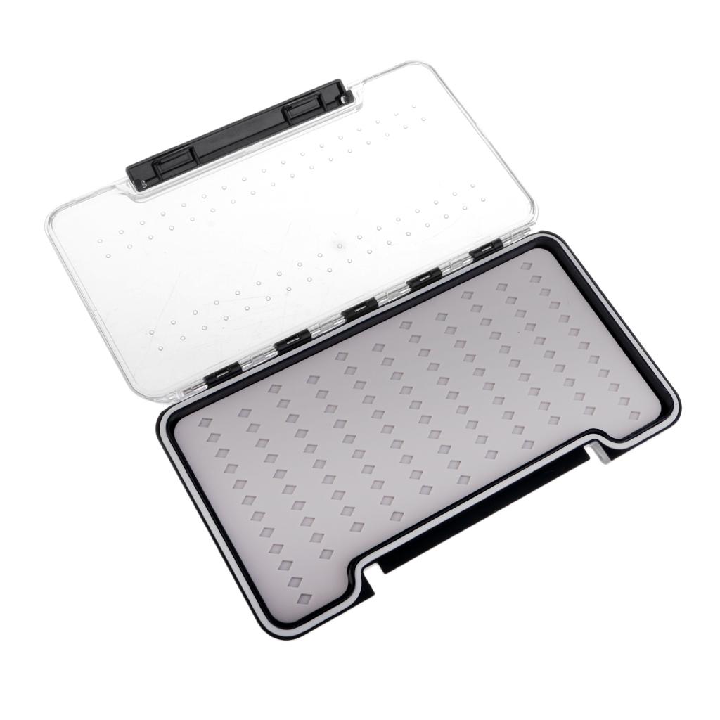 Fly Fishing Box Plastic Box Slit Silicone Component Slim Box Transparent Lid