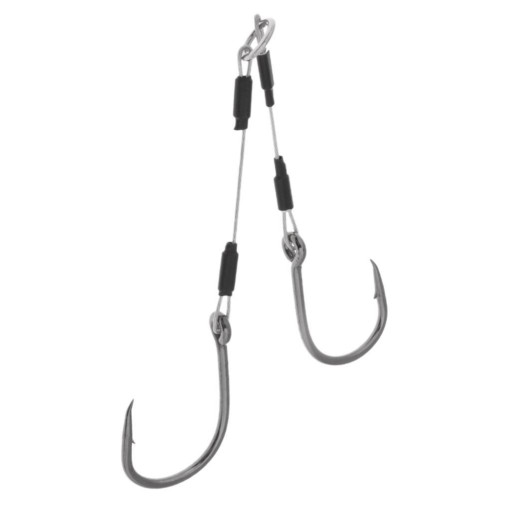 Dual Assist Hooks Double Jigging Fishing Hooks Saltwater Sea Fishing Hooks