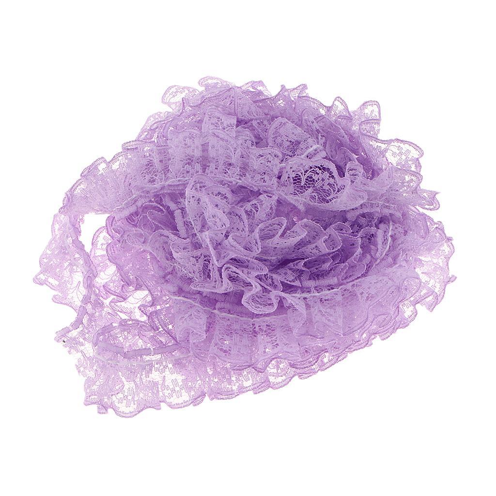 3-5pack 5 Yards Various Colors Ribbon Floral Elastic Lace Trim Handcraft