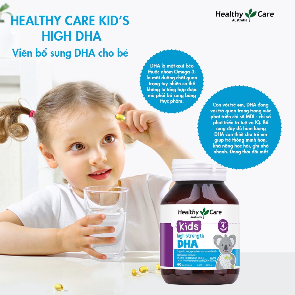 Viên uống DHA Healthy Care cho bé (60 viên)