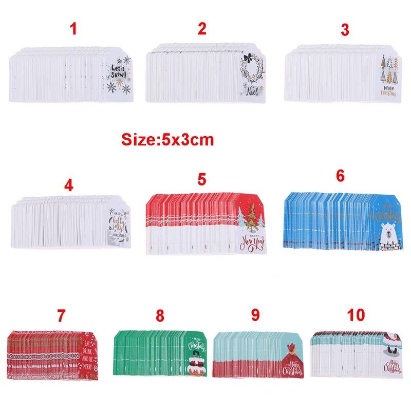 Mix 50 tag 10 mẫu chủ đề giáng sinh / Noel / X-mas dùng để trang trí