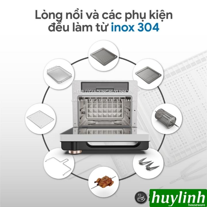 Nồi chiên không dầu hấp hơi nước siêu nhiệt 2Good S100 - Dung tích 20 lít - 1800W - Tặng bao tay chống bỏng - Hàng chính hãng