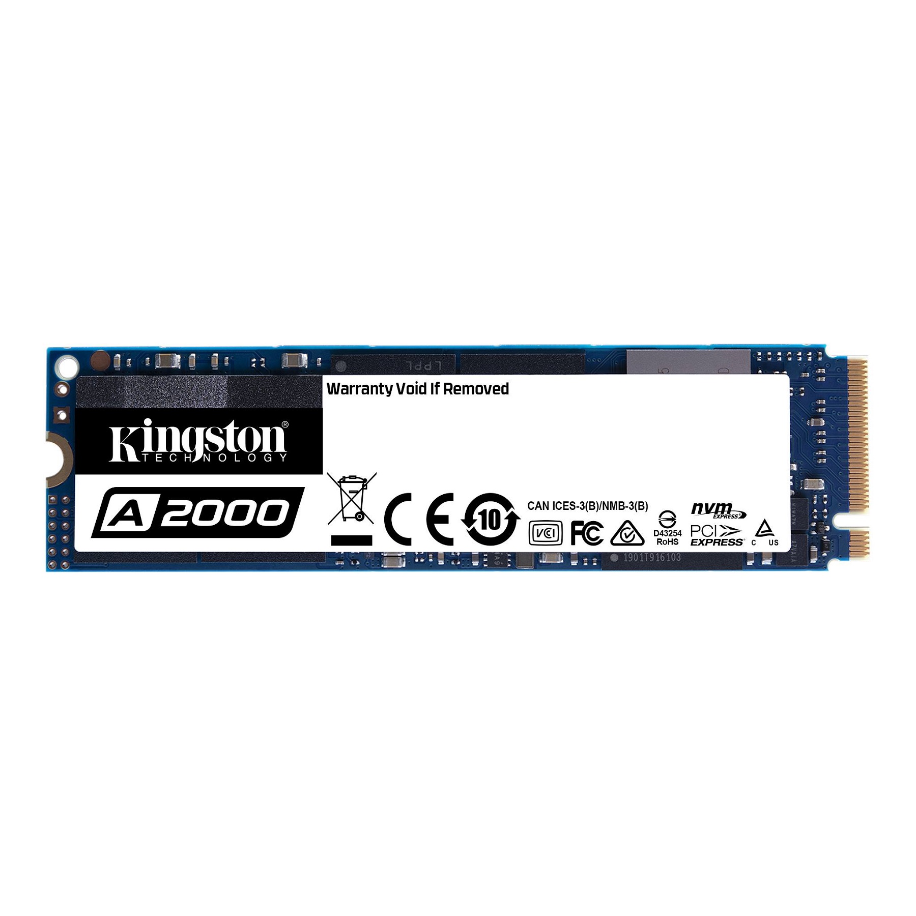 Ổ cứng SSD Kingston A2000M8 250GB NVMe M.2 2280 PCIe Gen 3 x 4 (Doc 2000MB/s, Ghi 1000MB/s) -SA2000M8/250G - hàng chính hãng