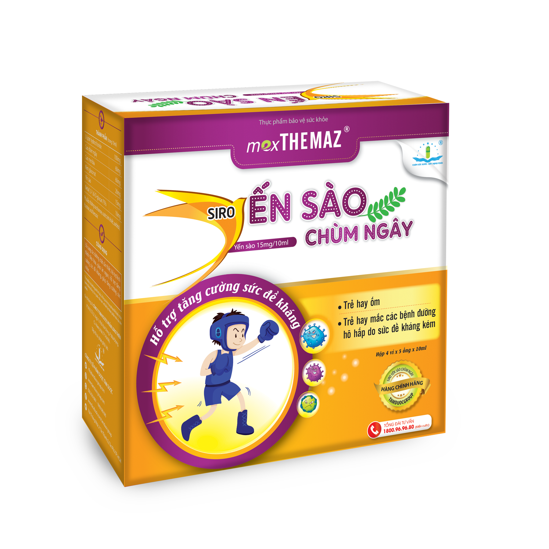 Mex themaz Siro Yến Sào Chùm Ngây - tăng sức đề kháng cho trẻ