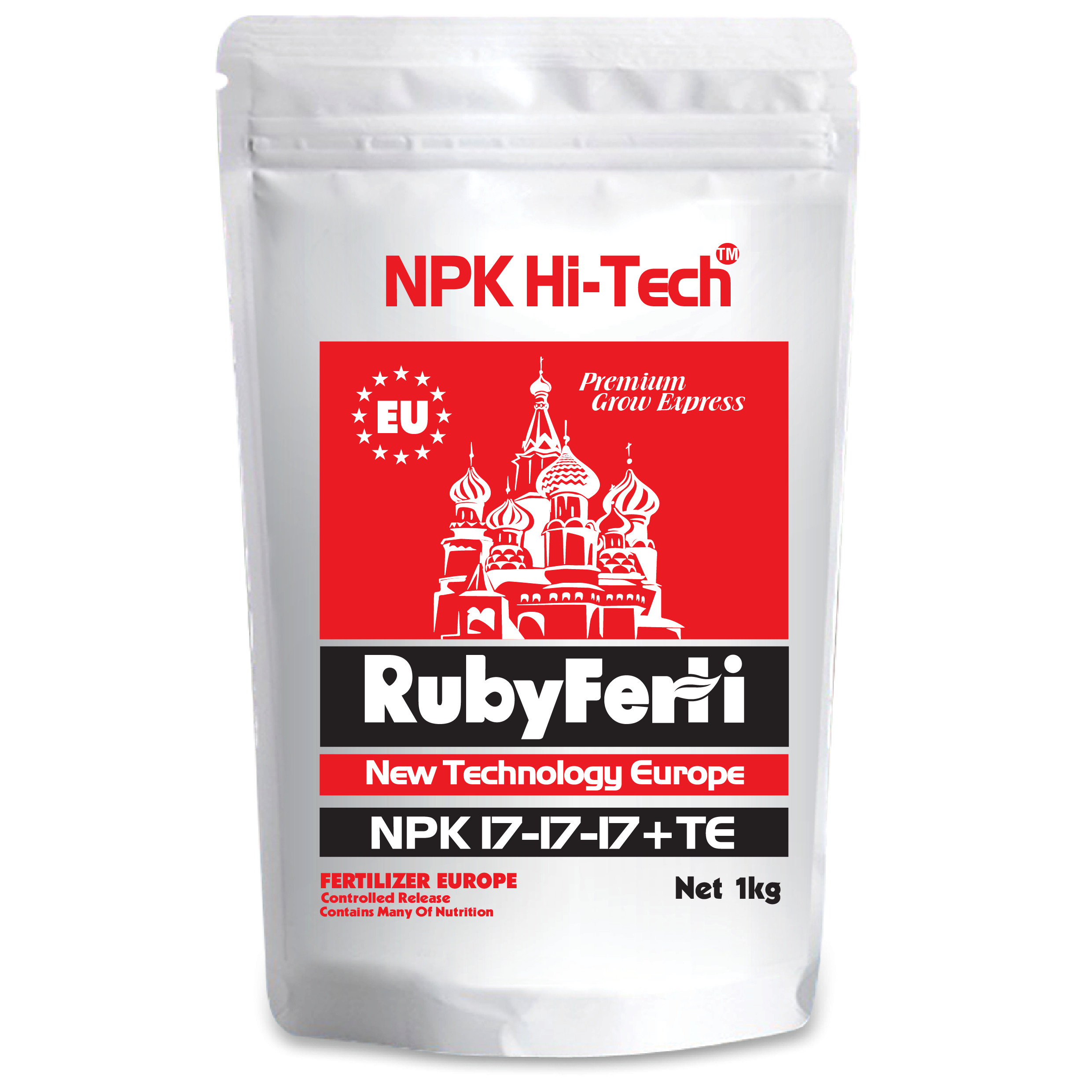 Phân bón NPK Hi-Tech: RubyFerti NPK 17-17-17+TE