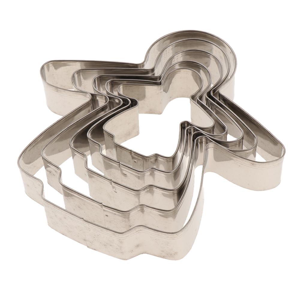 5pcs Cookie Cutter - Fondant Cake / Sugarcraft / Chocolate Decor Mold - DIY Baking Tool - Stainless Steel