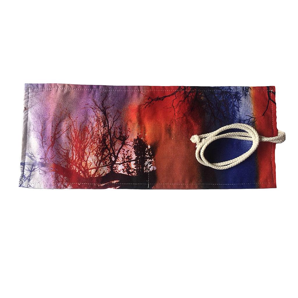 Roll Up Pencil Case Canvas Bag Holder Makeup Cosmetic Pouch Storage 36 Slot