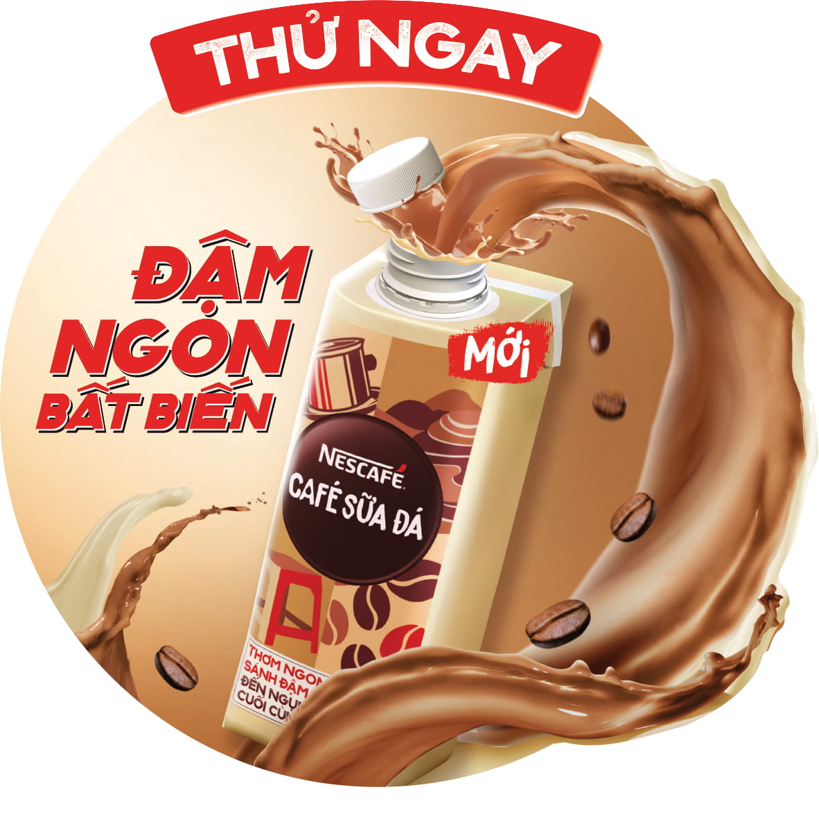 Combo 12 hộp cà phê uống liền Nescafé cà phê sữa đá (hộp 180ml) - [Tặng bộ 3 ly sứ]