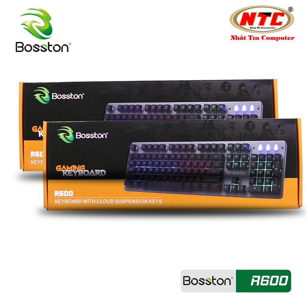 Bàn phím giả cơ chuyên game Bosston R600 Led đa màu (Đen) - Hàng chính hãng