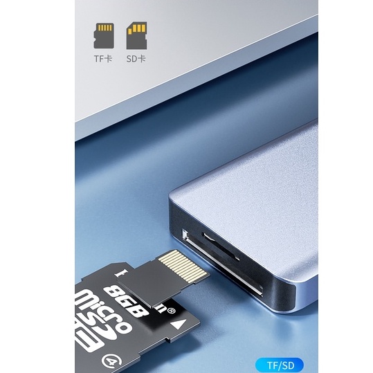 HUB USB 3.0 U136 Hàng Nhập Khẩu WEKOME cho laptop - Cổng chuyển đổi HUB USB Type-C-USB2.0/HDMI/USB3.0/SD/TF/PD