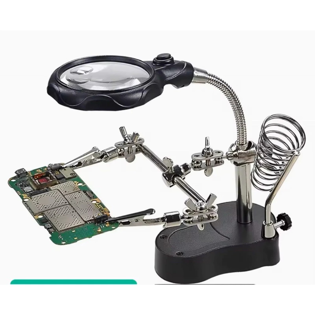 Kính Lúp Kẹp Hàn Mạch Điện Tử - Đèn LED Sáng, Loại Tốt, Rất Chắc Chắn