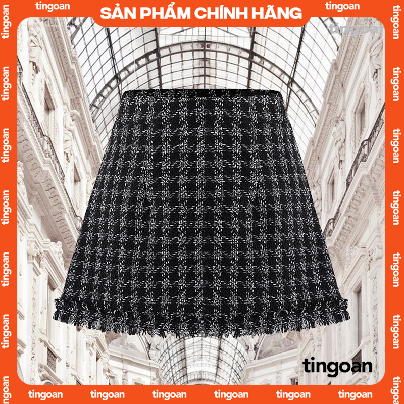 Chân váy set tweed tua rua tingoan SECRET DREAMER SKIRT/BL