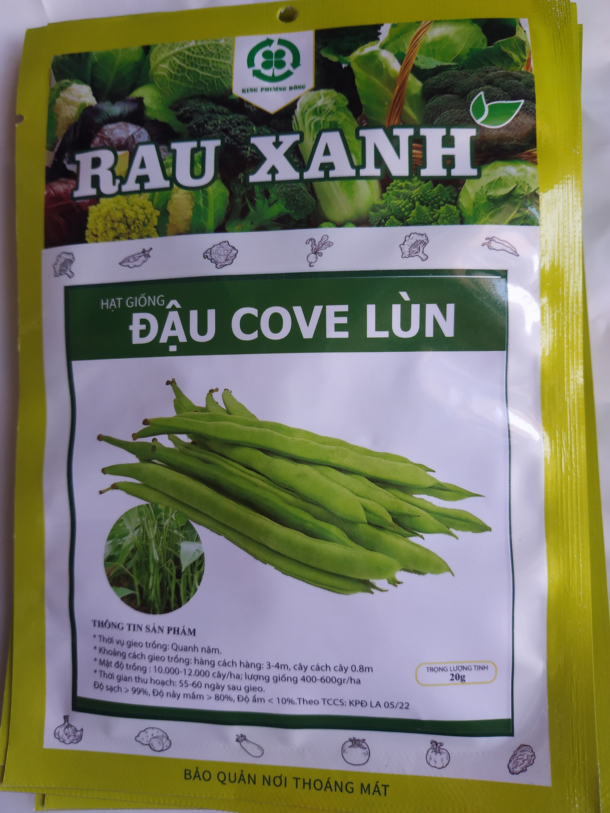 Hạt giống ĐẬU COVE LÙN - gói 20 gram