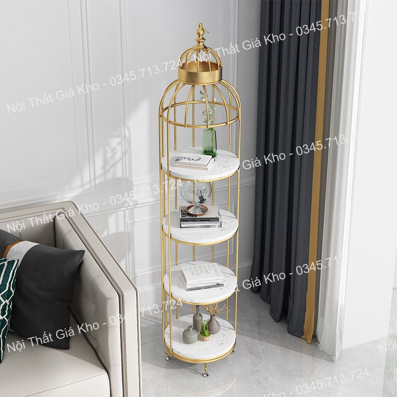 Kệ trang trí lồng chim, kệ decor lồng chim 3 tầng 4 tầng 5 tầng